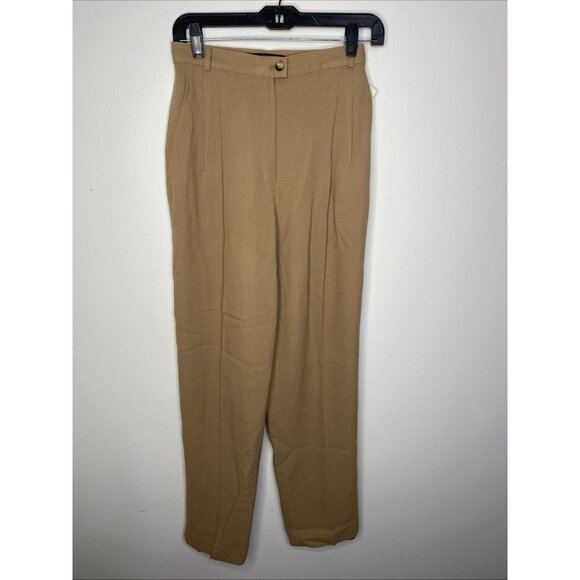 Peter Nygard Wool Tan Womens Dress Pant Camel Sz 6 VIntage NOS Made in Canada - Picture 1 of 10